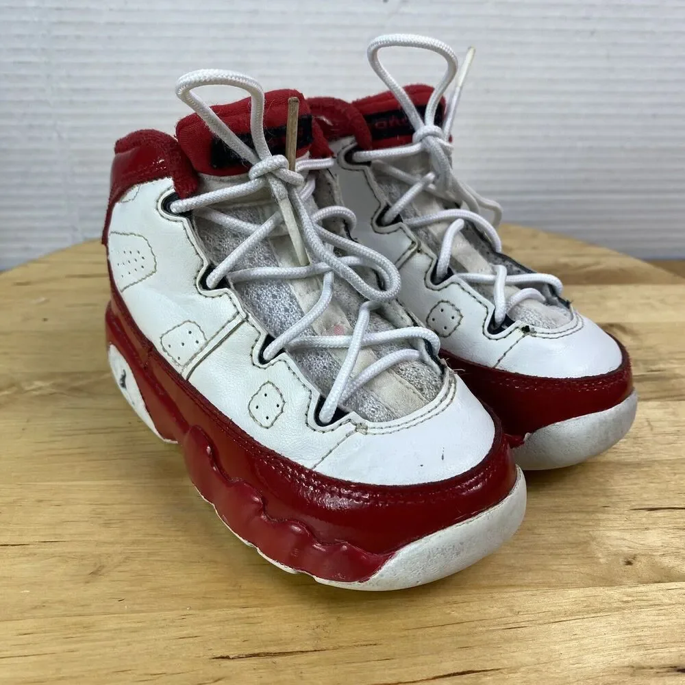 Jordan 9 Retro Gym Red White Toddler 7C Kids Basketball Sneakers 401812-160